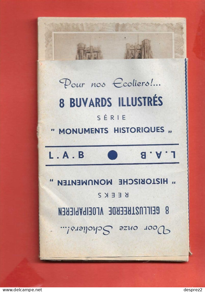 LOT De 8 BUVARDS ILLUSTRES Série Monuments Historiques BELGE - Collections, Lots & Séries