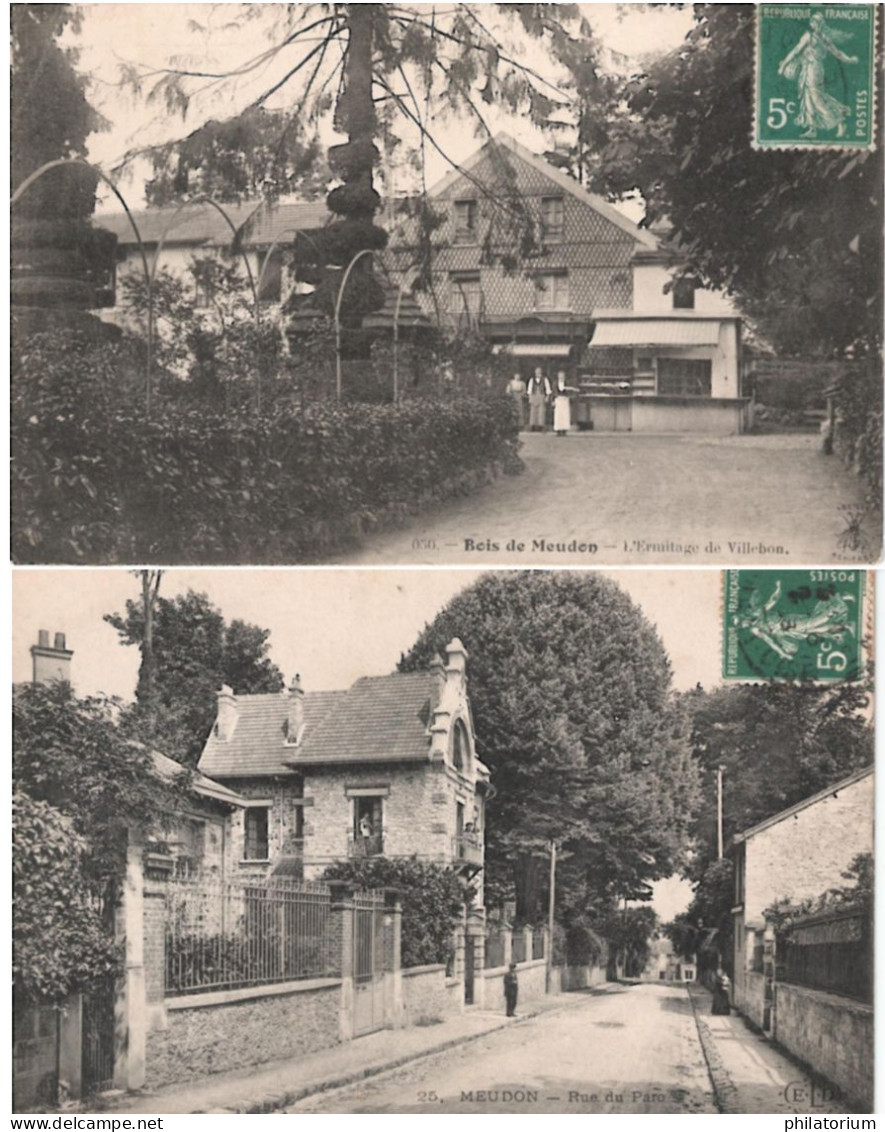 92 MEUDON  L' Ermitage De Villebon + Rue Du Parc - Meudon