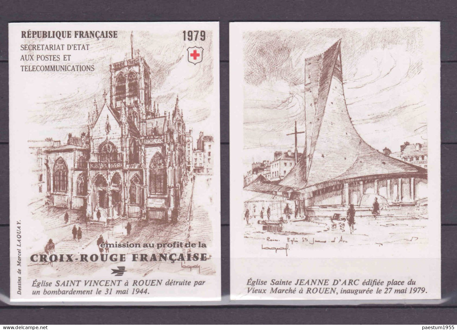 Carnet France Neuf** MNH 1979 Croix-Rouge Française N° 2028 Vitraux De L'église Saint Jeanne à ROUEN - Rode Kruis