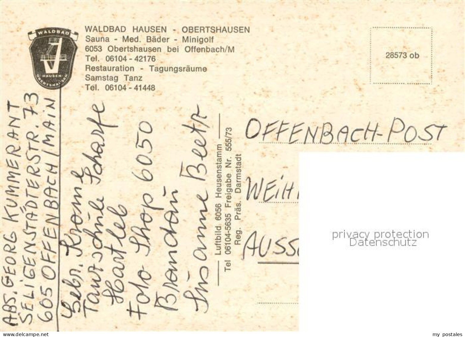 73616367 Obertshausen Waldbad Hausen Minigolf Fliegeraufnahme Obertshausen - Obertshausen