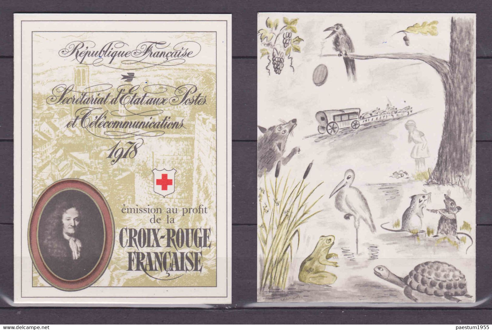 Carnet France Neuf** MNH 1978 Croix-Rouge Française N° 2027 Les Fables De LA FONTAINE - Red Cross
