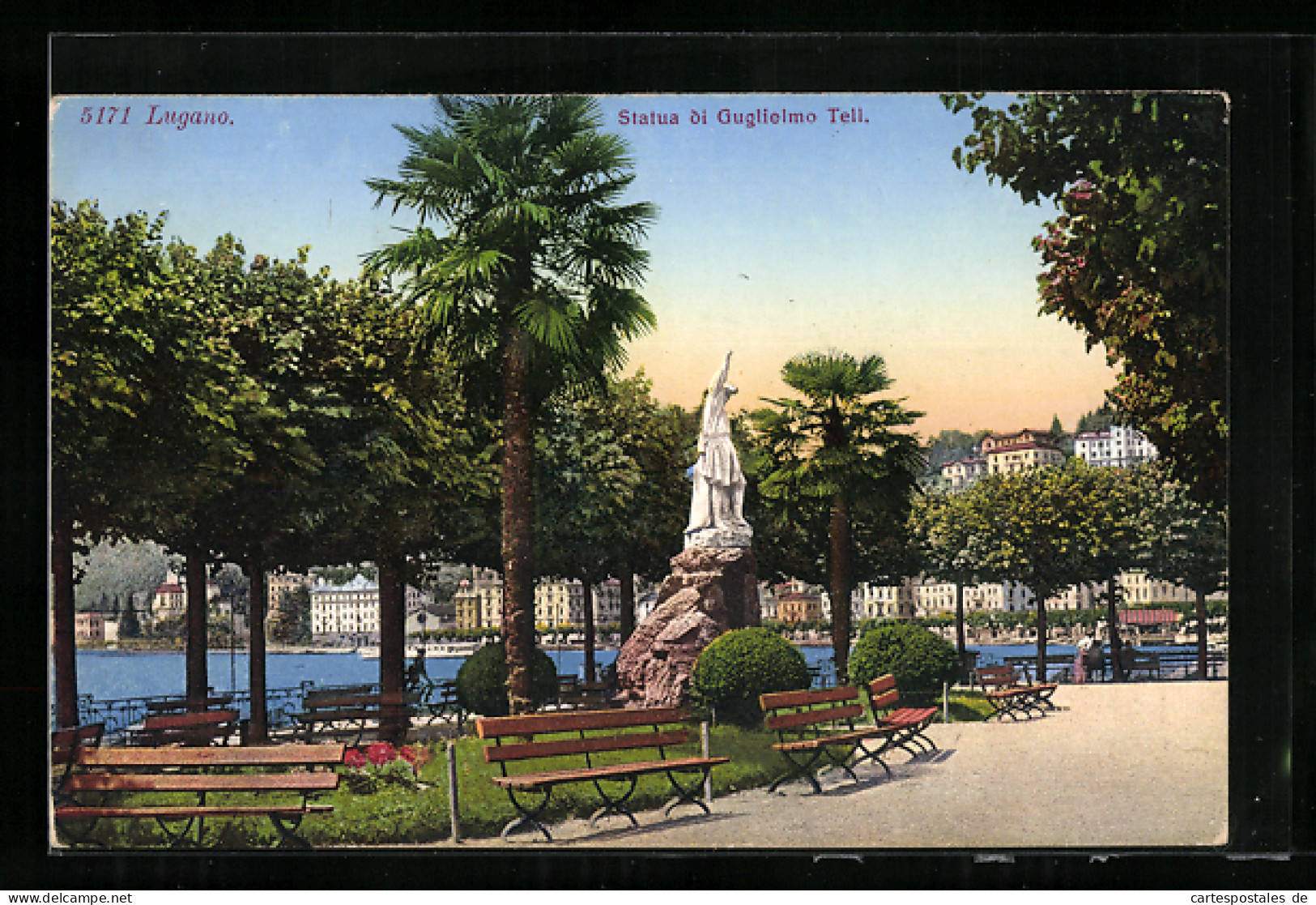 AK Lugano, Statua Di Guglielmo Tell  - Lugano