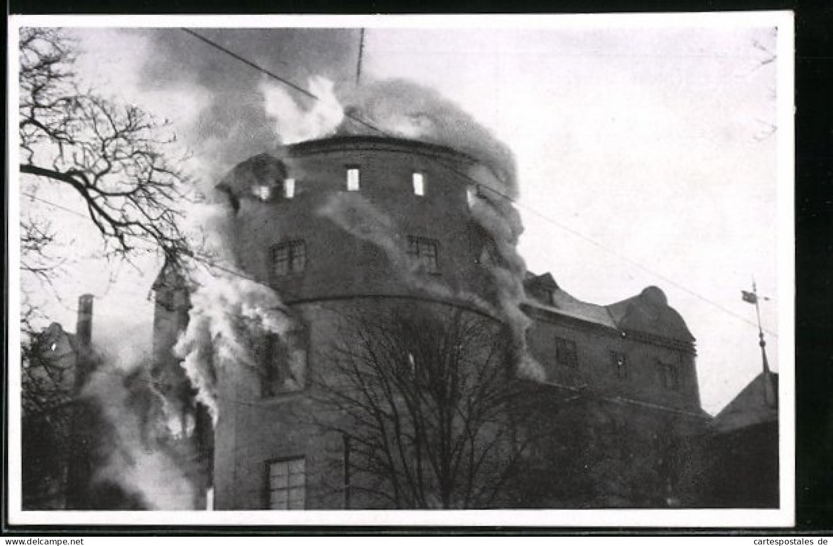 AK Stuttgart, Brandkatastrophe Des Alten Schlosses 21.-27. Dezember 1931  - Catastrofi