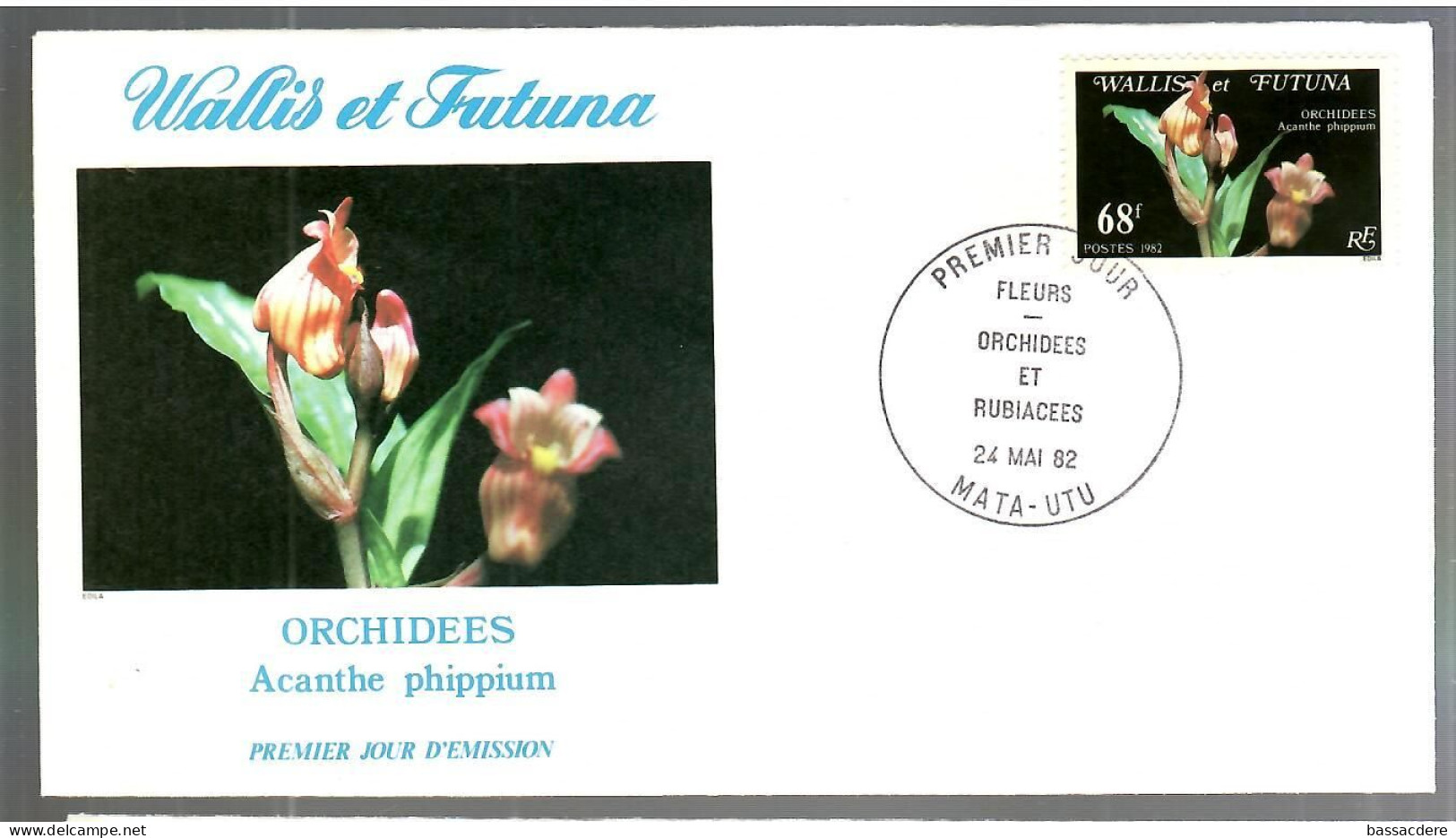 79982 -  4 Enveloppes WALLIS   & FUTUNA - Orchids