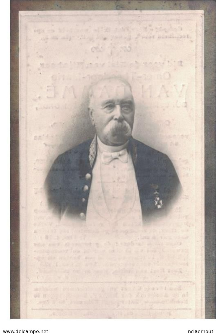 2404-01k Omer Van Damme Dendermonde 1839 - 1914 Burgemeester Provincieraadslid - Devotieprenten