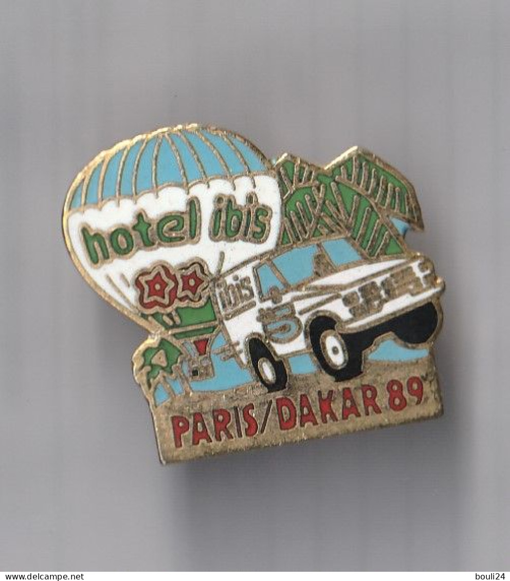 PIN'S THEME RALLYE PARIS DAKAR 89  SPONSOR  HOTEL IBIS - Rallye