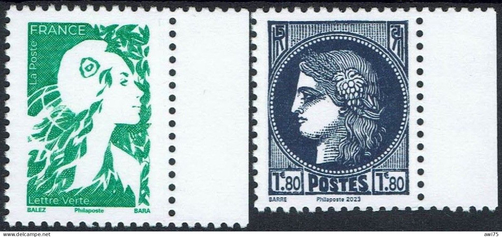 "Marianne De L'Avenir/ Cérès 1,80 €" 2024 - Paire De Carnet Séparée - Unused Stamps