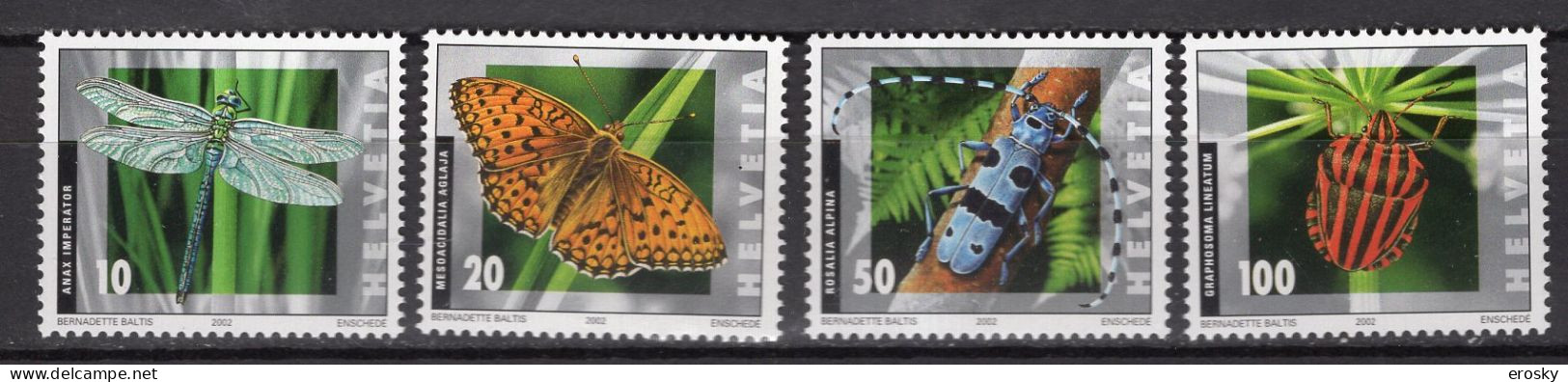 T3511 - SUISSE SWITZERLAND Yv N°1727/30 ** Insects - Unused Stamps