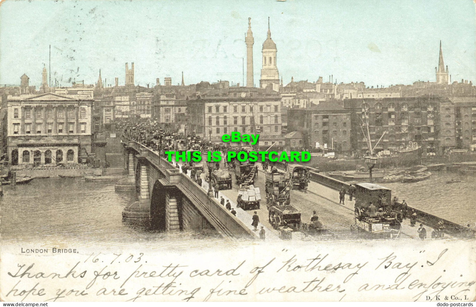 R594664 London Bridge. D. K. And Co. 1903 - Sonstige & Ohne Zuordnung