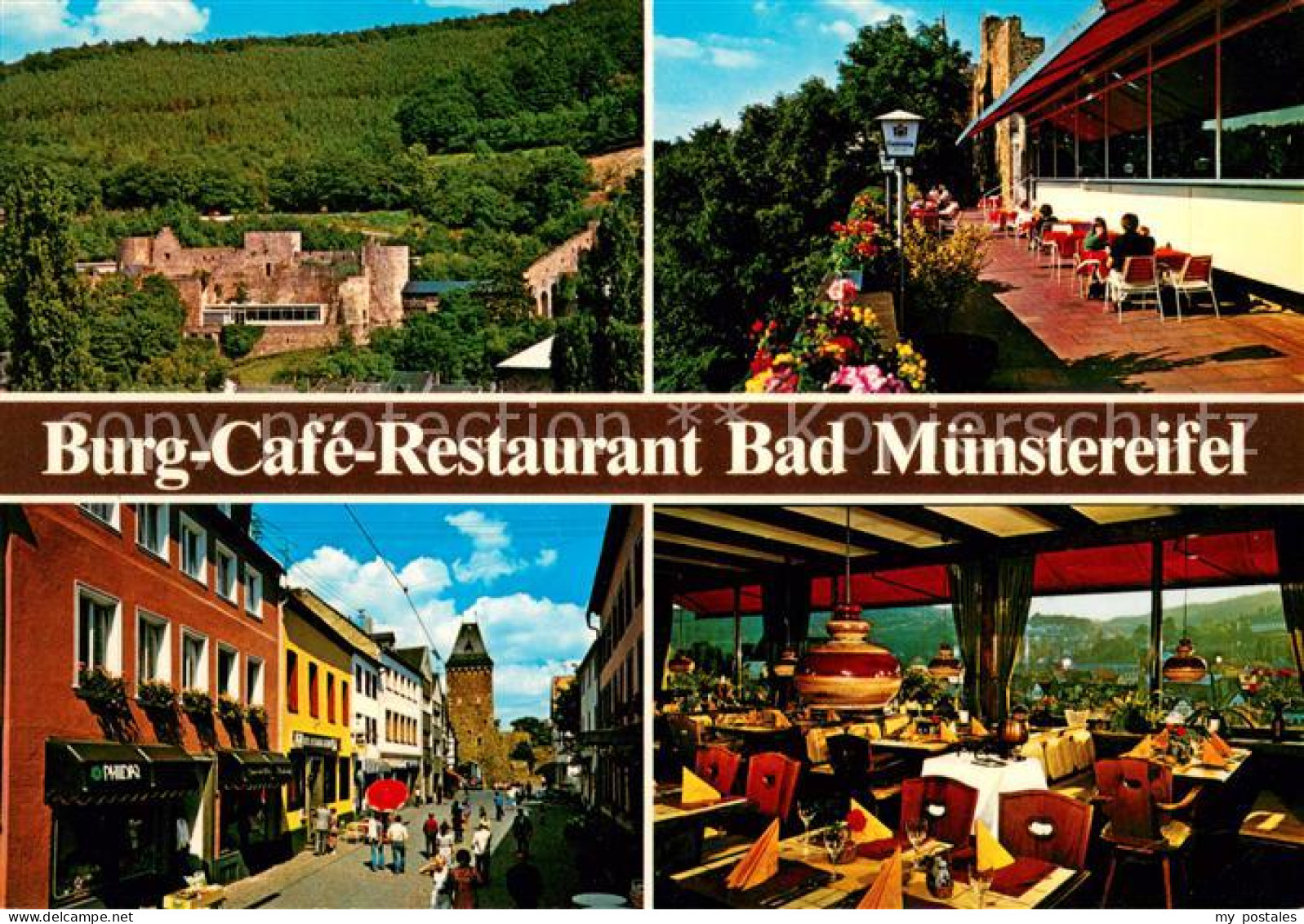 73615811 Bad Muenstereifel Burg Cafe Restaurant Terrasse Gastraum Strassenpartie - Bad Muenstereifel