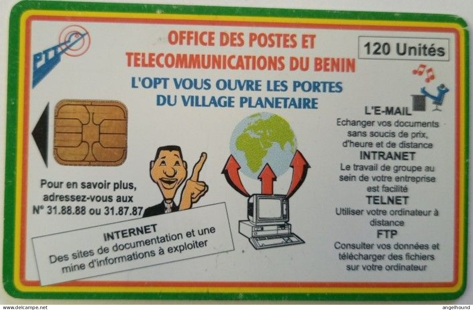 Benin 120 Units Chip Card - Internet ( White Reverse ) - Benin