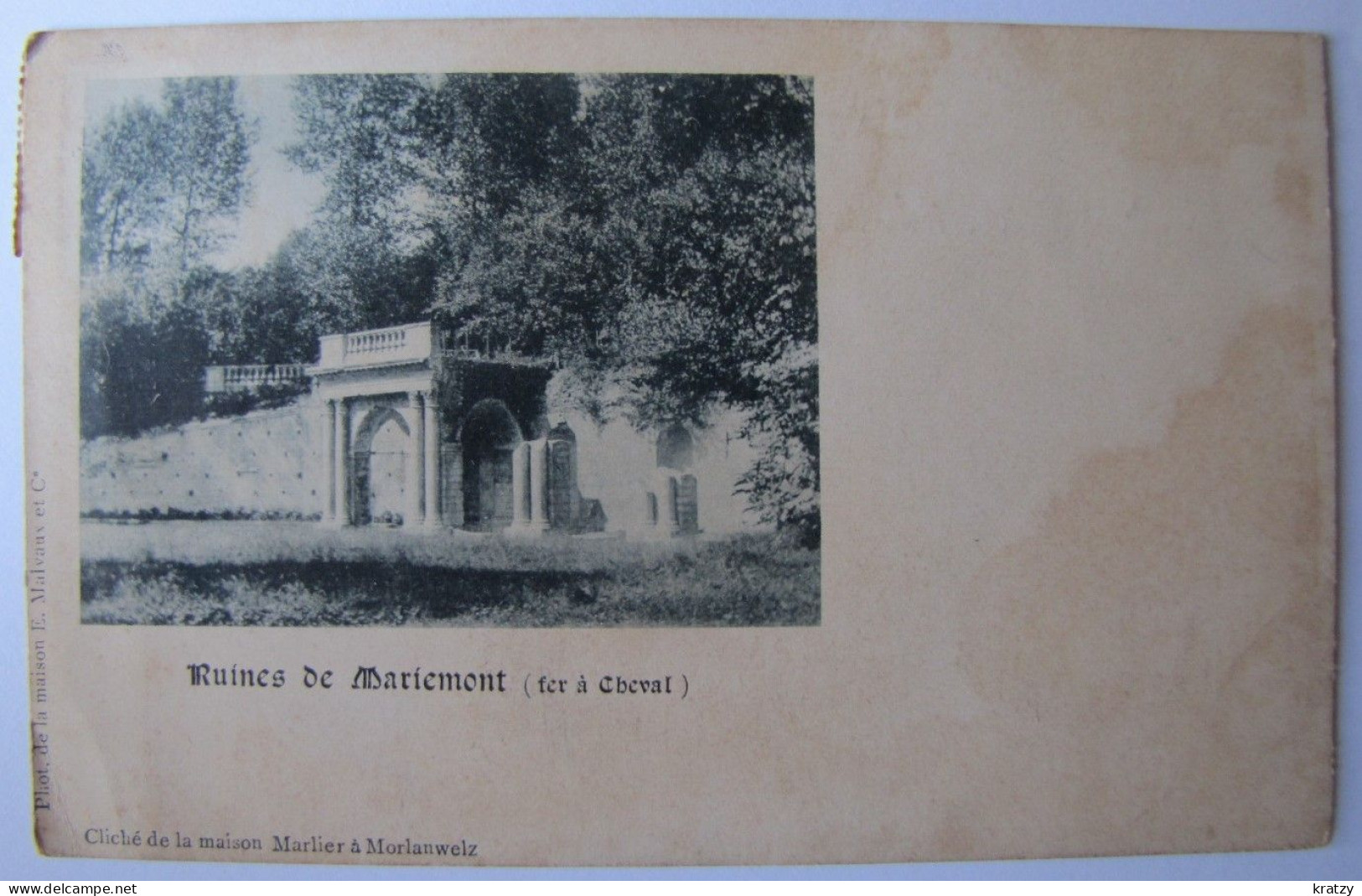 BELGIQUE - HAINAUT - MORLANWELZ - Ruine De Mariemont (Fer à Cheval) - 1900 - Morlanwelz