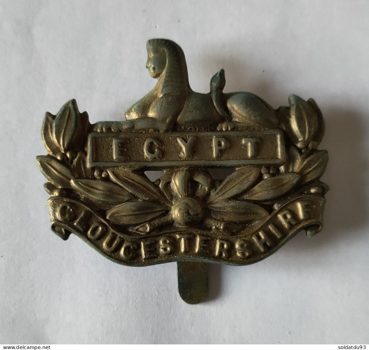 Insigne De Casquette The Gloucestershire Regiment Ww1 Ww2 - 1914-18