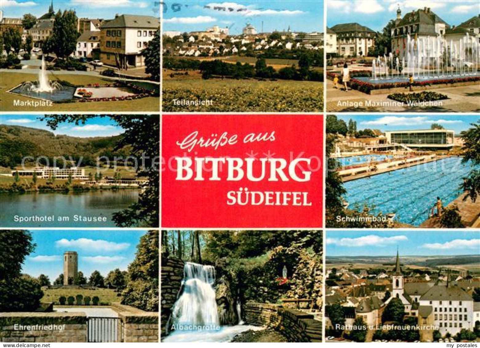 73615717 Bitburg Marktplatz Teilansicht Anlage Maximiner Waeldchen Sporthotel St - Bitburg