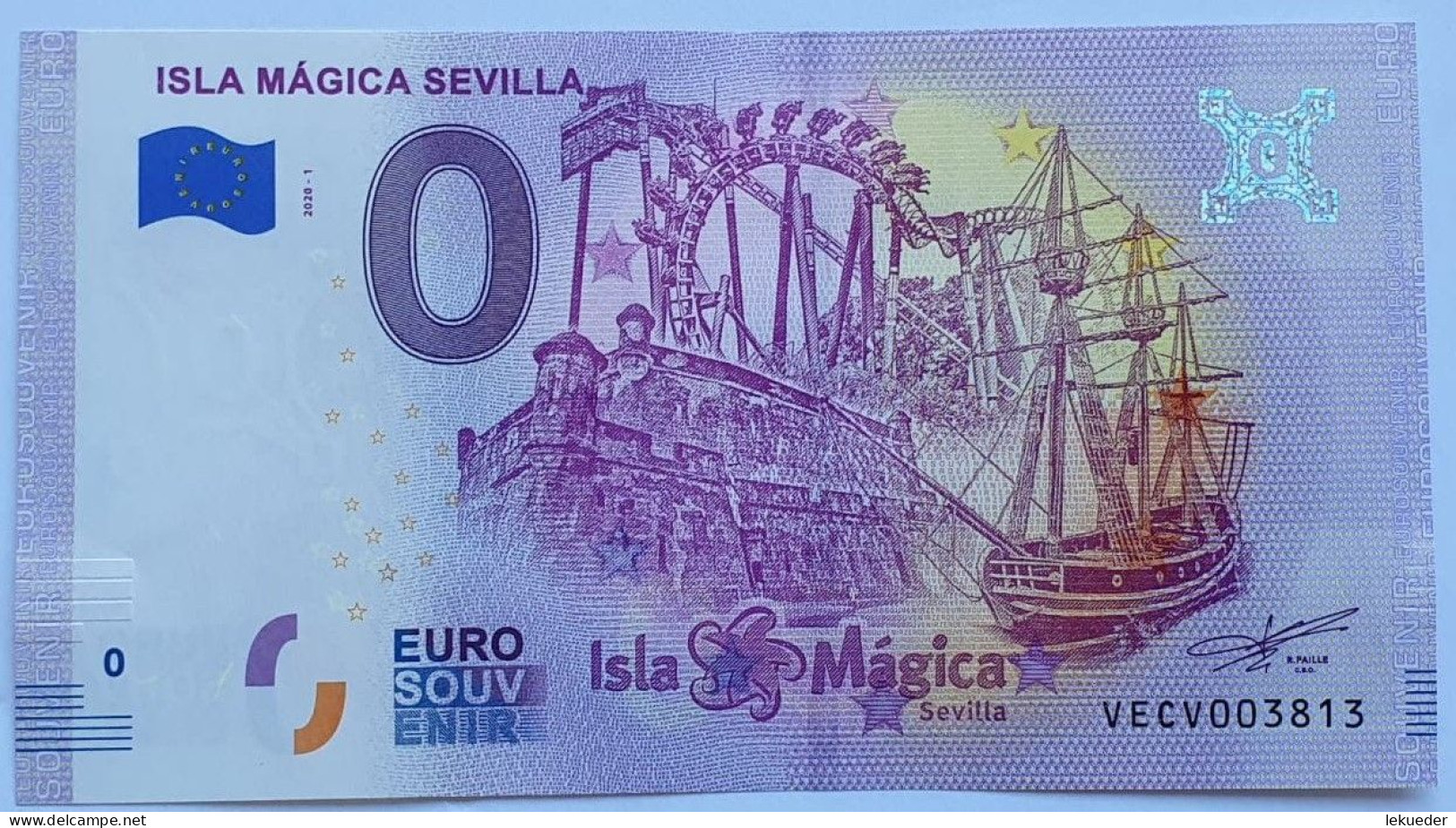 BILLETE 0 Euro Souvenir 0 € ESPAÑA: VEVC 2020-01 ISLA MÁGICA SEVILLA - Sonstige & Ohne Zuordnung