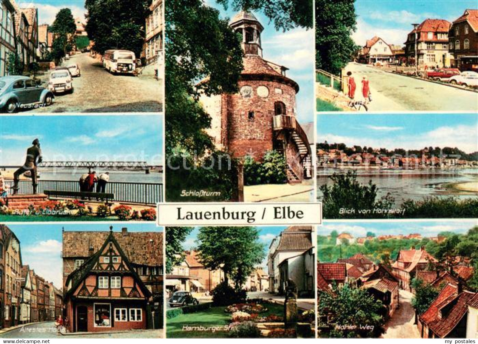 73615688 Lauenburg Elbe Neustadt Elbbruecke Rufer Aeltestes Haus Schlossturm Ham - Lauenburg