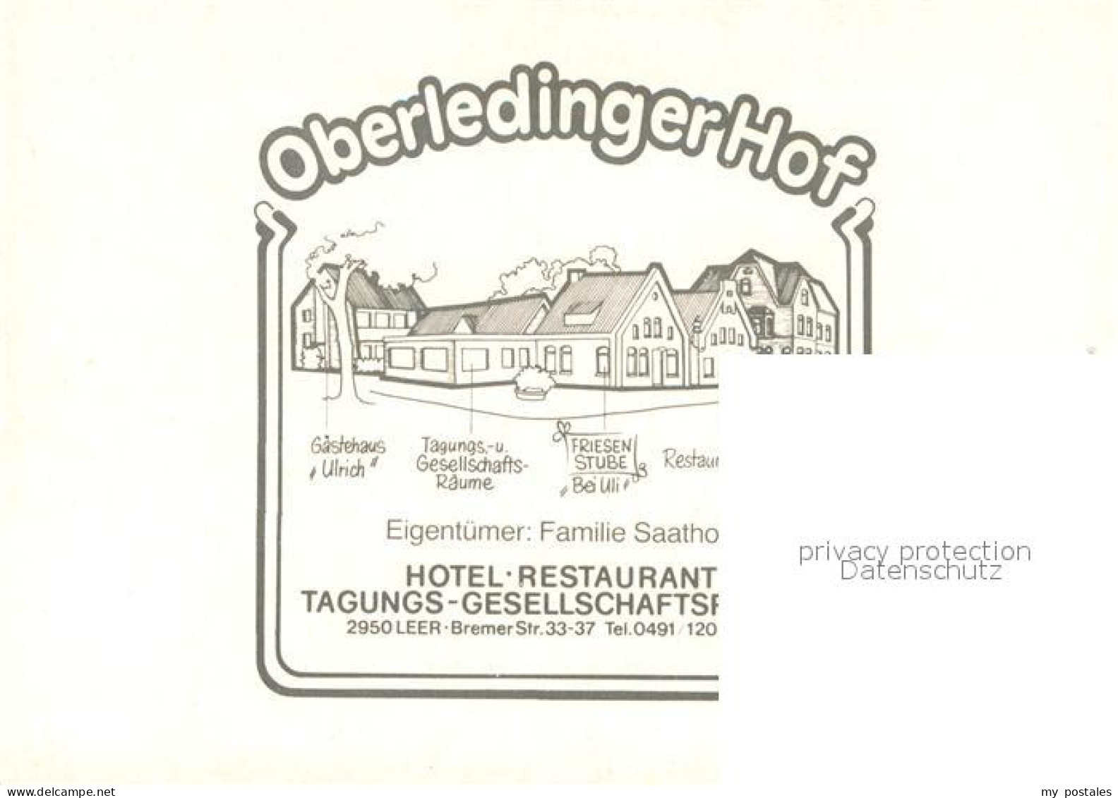 73615602 Leer Ostfriesland Hotel Restaurant Oberledinger Hof Leer Ostfriesland - Leer