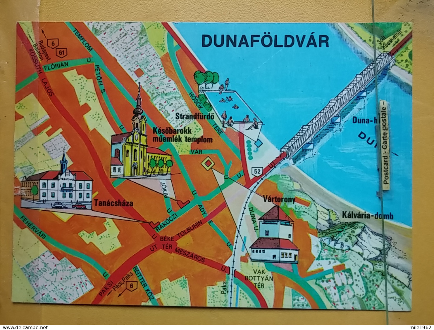 Kov 716-18 - HUNGARY, DUNAFOLDVAR, PLANE MAP - Hungary