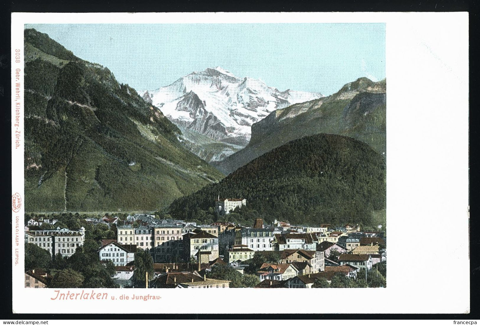 14692 - SUISSE - INTERLAKEN U. Die Jungfrau  - DOS NON DIVISE - Interlaken