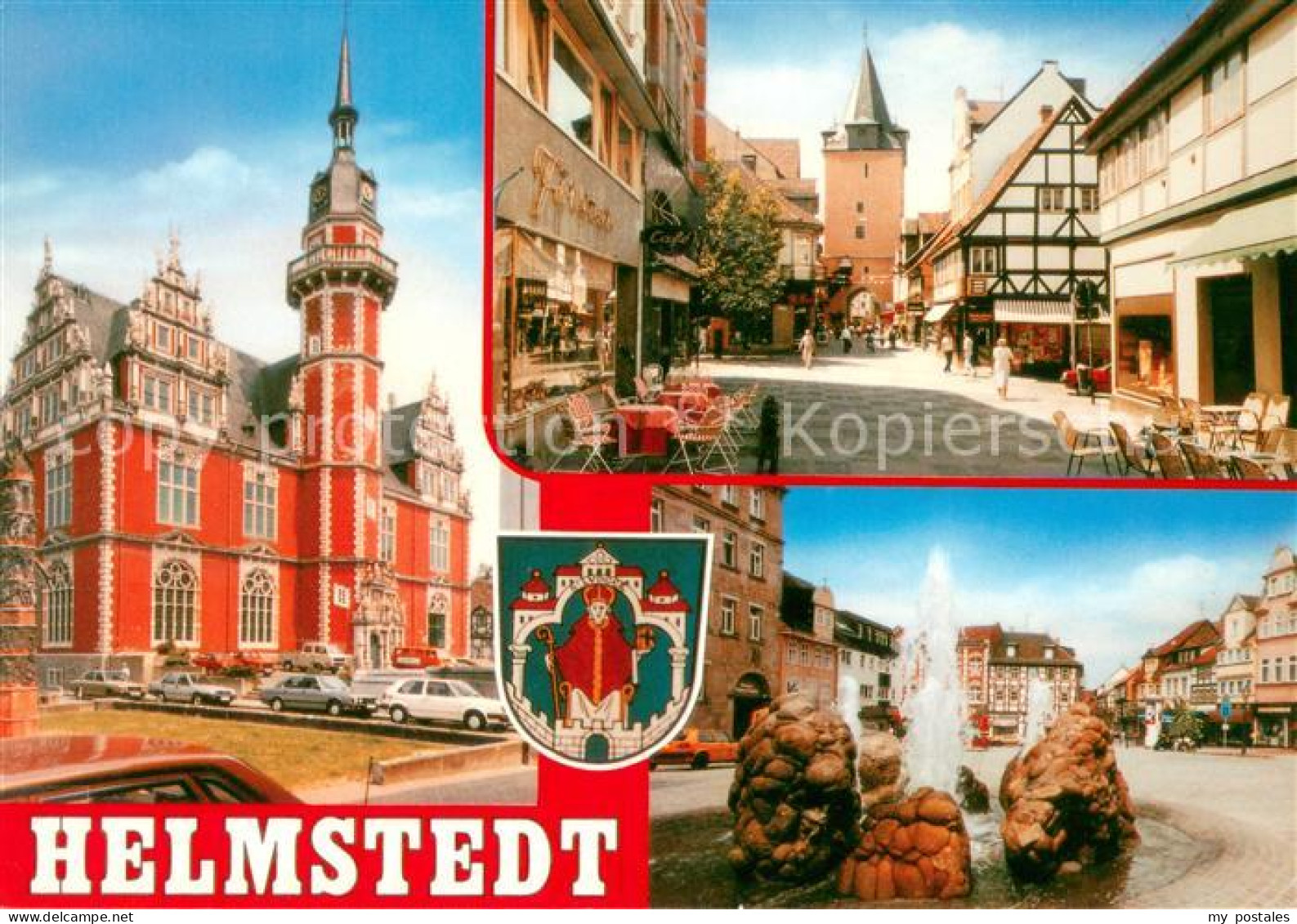 73615487 Helmstedt Rathaus Fussgaengerzone Brunnen Helmstedt - Helmstedt