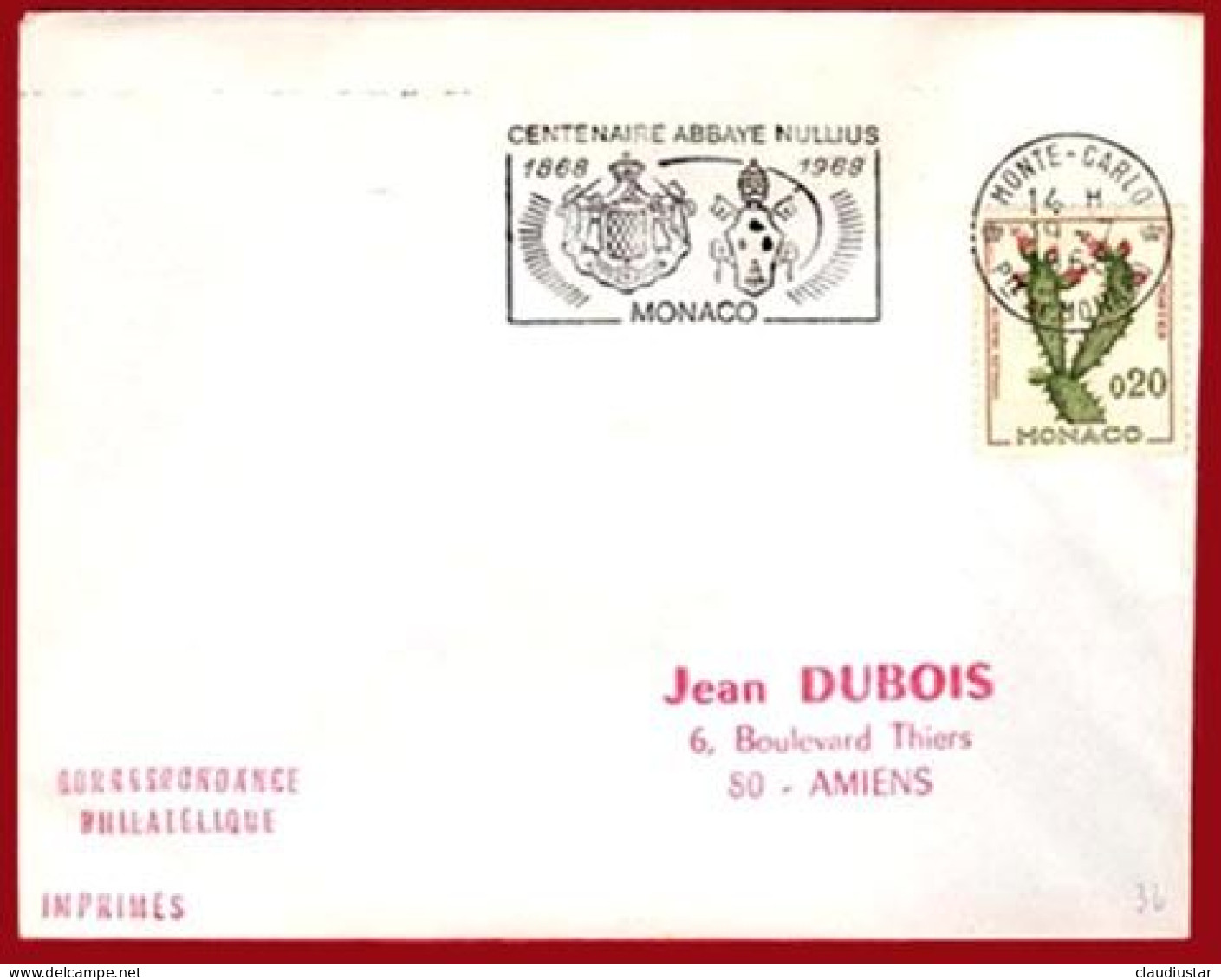 ** CENTENAIRE  ABBAYE  NULLIUS  1968  +  2  AUTRES ** - Briefe U. Dokumente