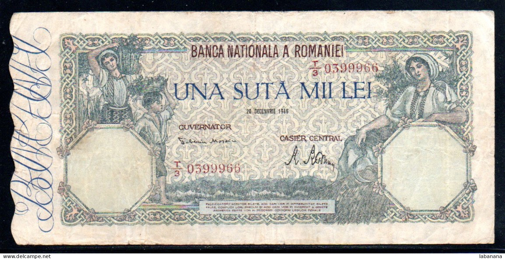 659-Roumanie 100 000 Lei 1945 T3 - Roemenië