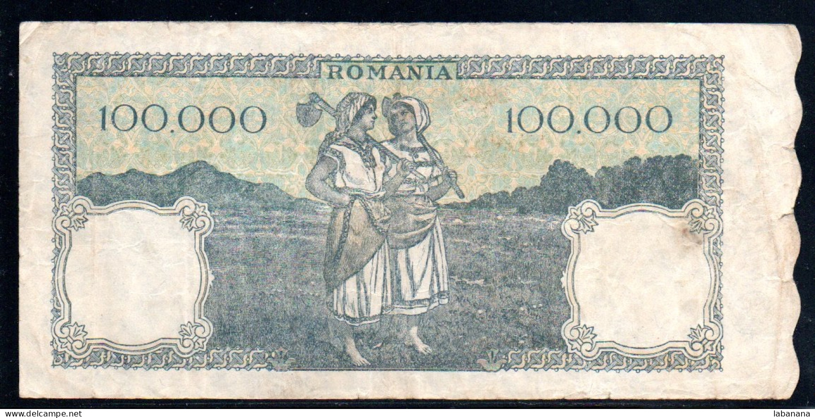 659-Roumanie 100 000 Lei 1945 T3 - Roumanie