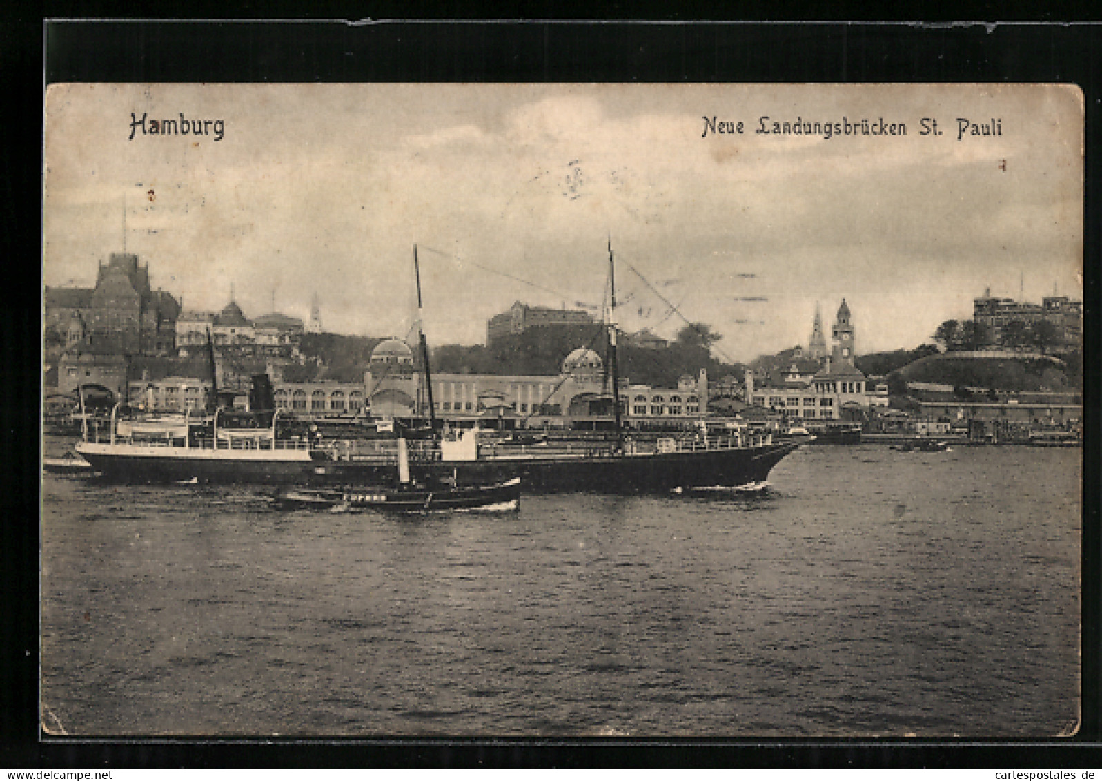 AK Hamburg-St. Pauli, Blick Zu Den Neuen Landungsbrücken  - Mitte