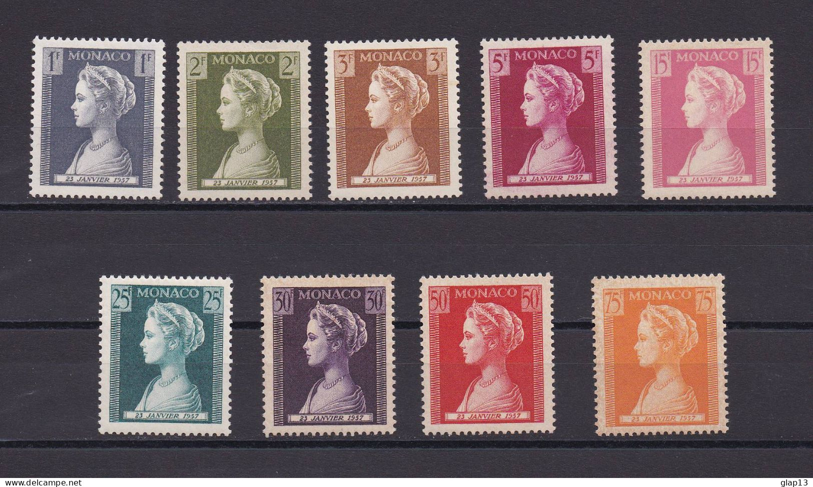 MONACO 1957 TIMBRE N°478/86 NEUF** PRINCESSE CAROLINE - Unused Stamps