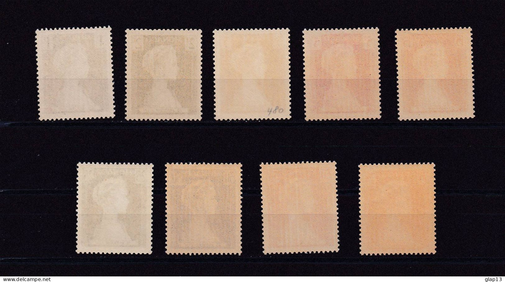 MONACO 1957 TIMBRE N°478/86 NEUF** PRINCESSE CAROLINE - Unused Stamps