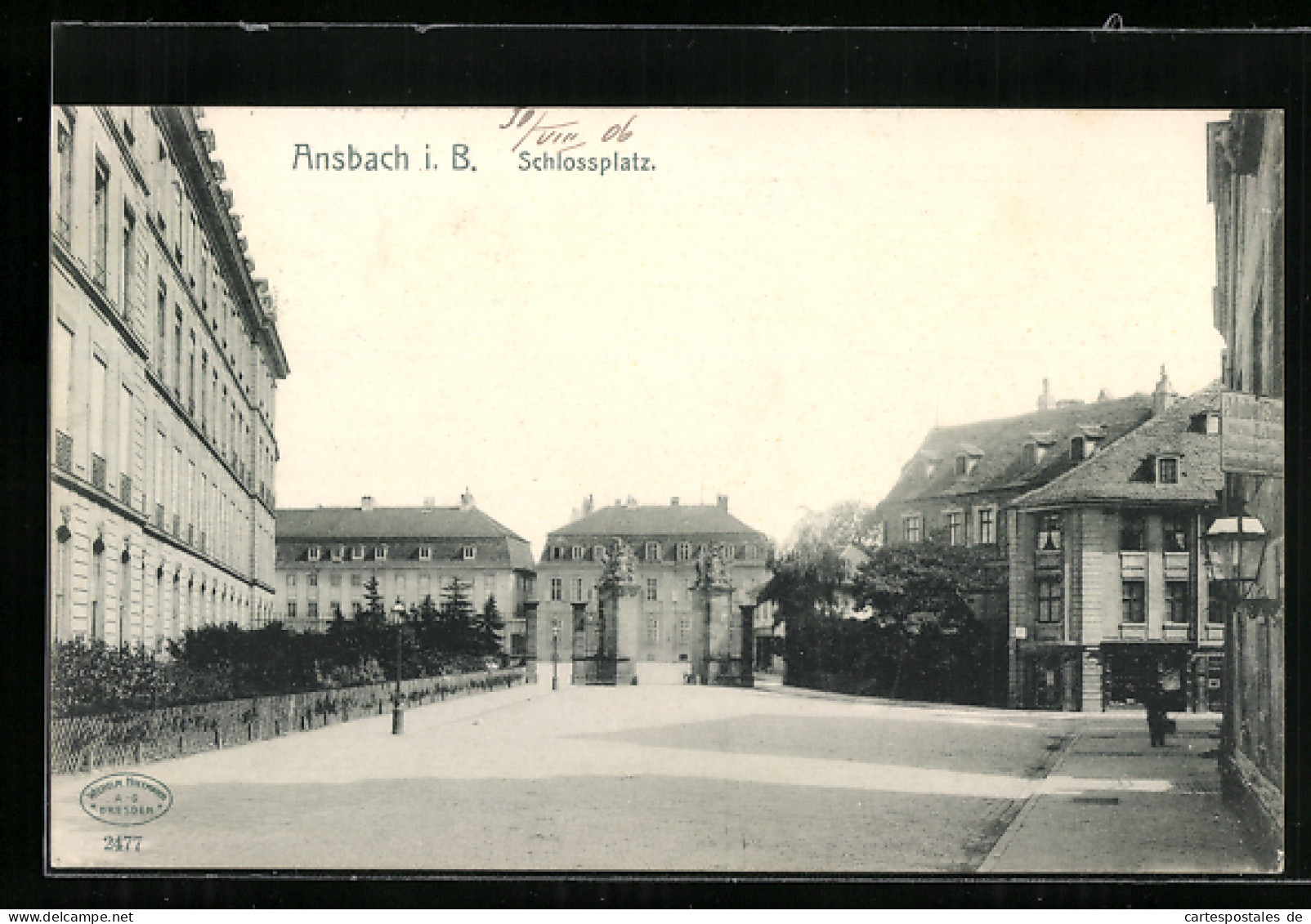 AK Ansbach I. B., Blick über Den Schlossplatz  - Ansbach