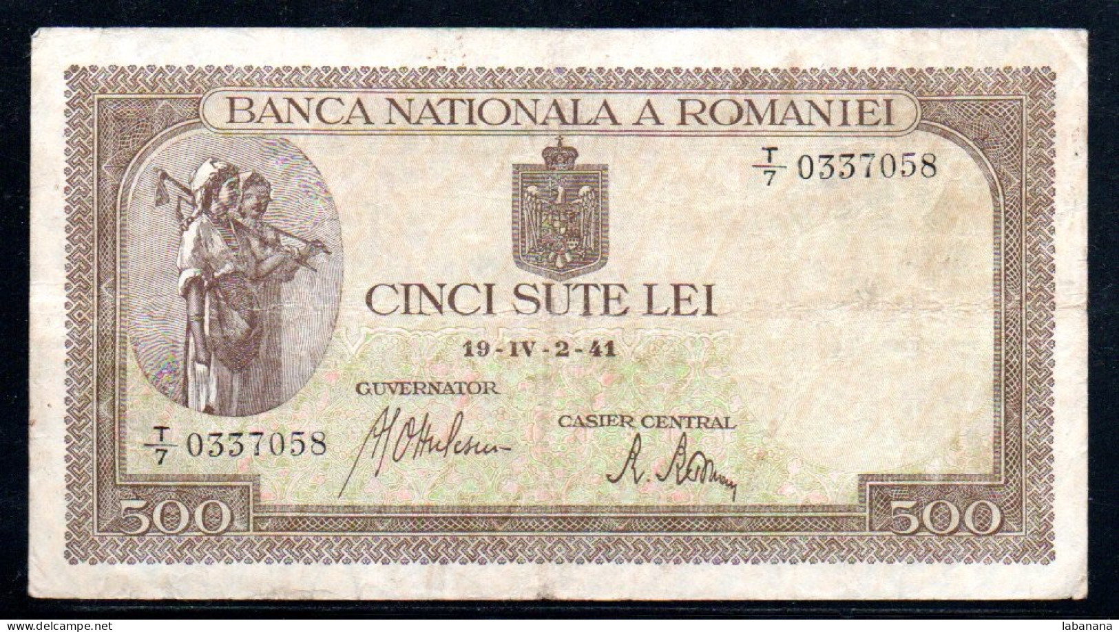 495-Roumanie 500 Lei 1941 T7 - Romania