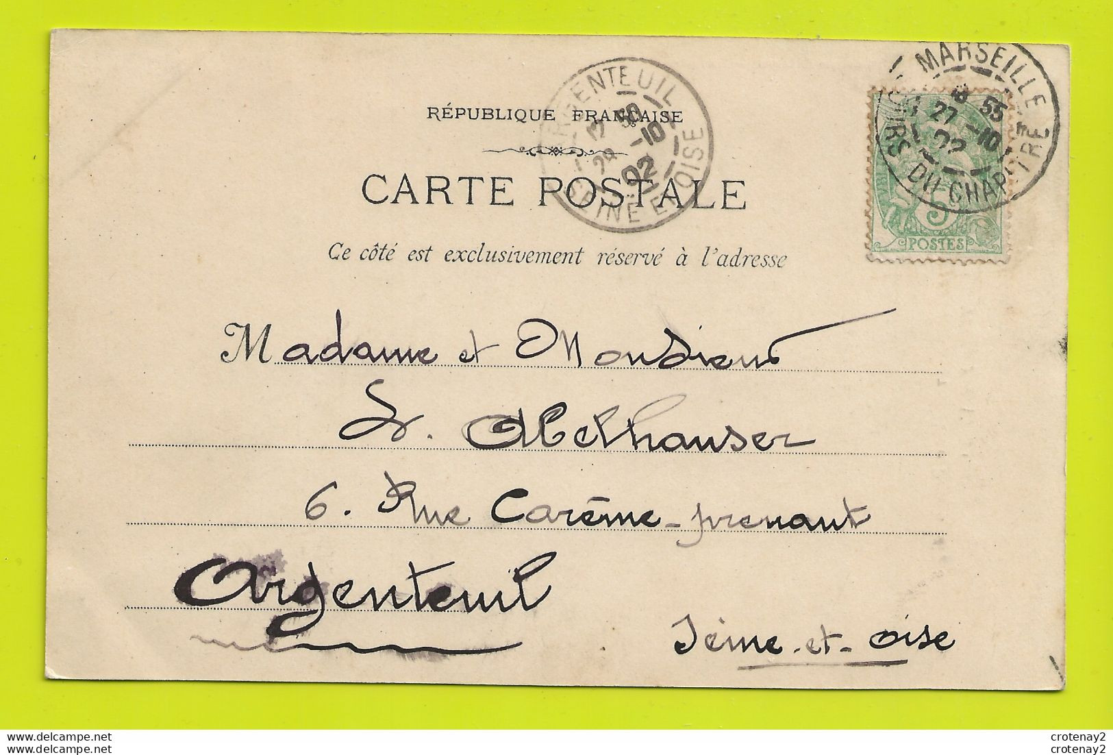 13 MARSEILLE Type Marseillais N°379 Une Poissonnière En 1902 Avec Balance Lei Bello Lei Vovo VOIR DOS Non Séparé - Old Professions