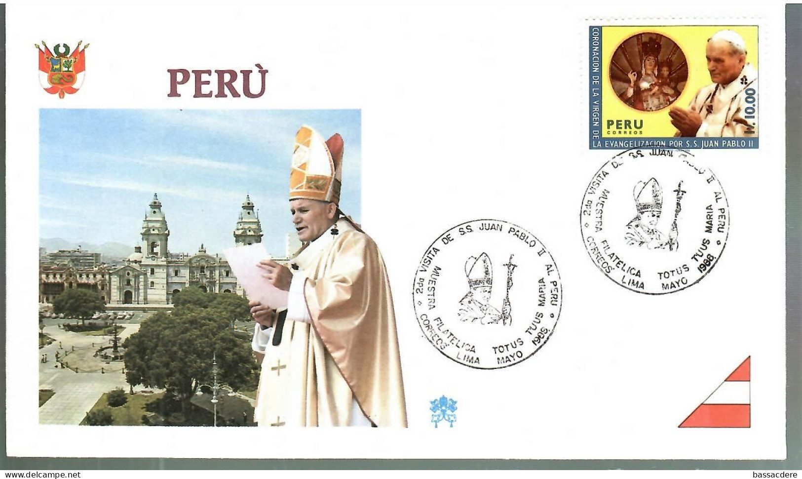 79991 -  Voyage Du  Pape  JEAN  PAUL II - Pérou