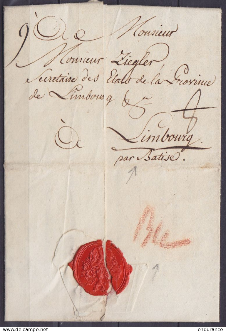 L. Datée 18 Octobre 1791 De BERGEN-OP-ZOOM Pour LIMBOURG "par Batise" (Battice) (au Dos: Marque "B…" Au Crayon Rouge - 1714-1794 (Oesterreichische Niederlande)