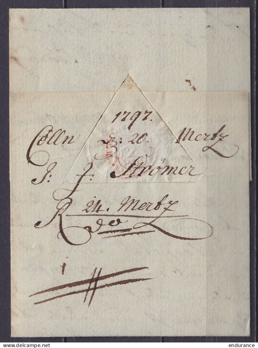L. Datée 20 Mars 1797 De CÖLN (Cologne) Pour HODIMONT - Griffe "Köln" & Man. "Kölln" - 1794-1814 (Periodo Francese)