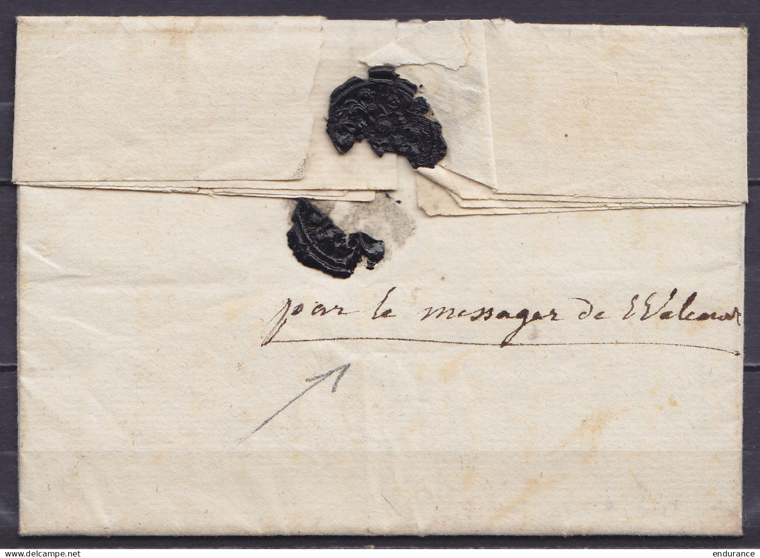 L. Datée ? Juillet 1781 De RAGNIES Pour GIVET - Port "4" - Man. "… Porté En Dépense" (au Dos: Man. "par Le Messager De W - 1714-1794 (Pays-Bas Autrichiens)