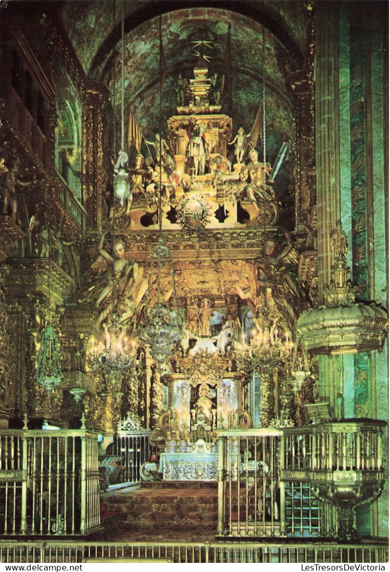 ESPAGNE - Santiago De Compostela - Vue Sur La Cathédrale - Maitre Autel - Vue De L'intérieure - Carte Postale - Santiago De Compostela