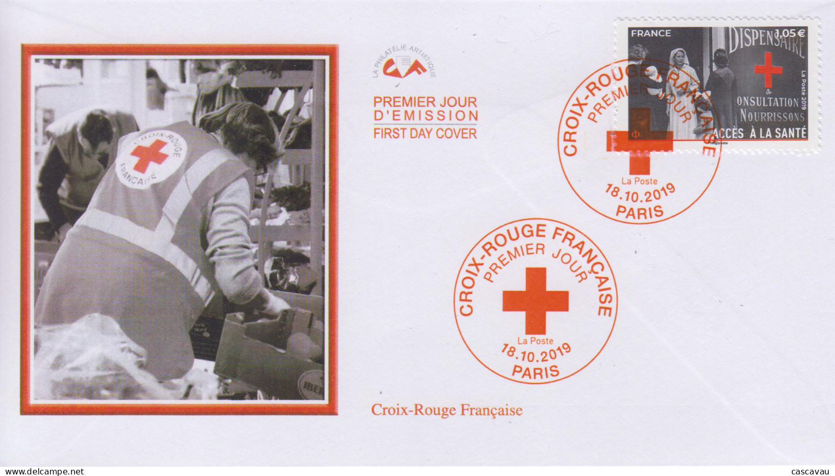 Enveloppe  FDC   1er  Jour   FRANCE    CROIX  ROUGE    2019 - 2010-2019