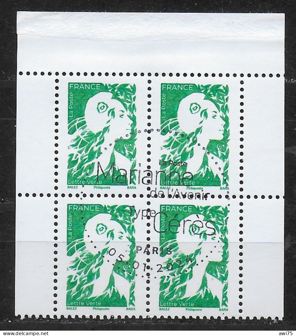 "Timbre De Carnet - Marianne De L'Avenir Lettre Verte" 2024 (voir Description) - Used Stamps