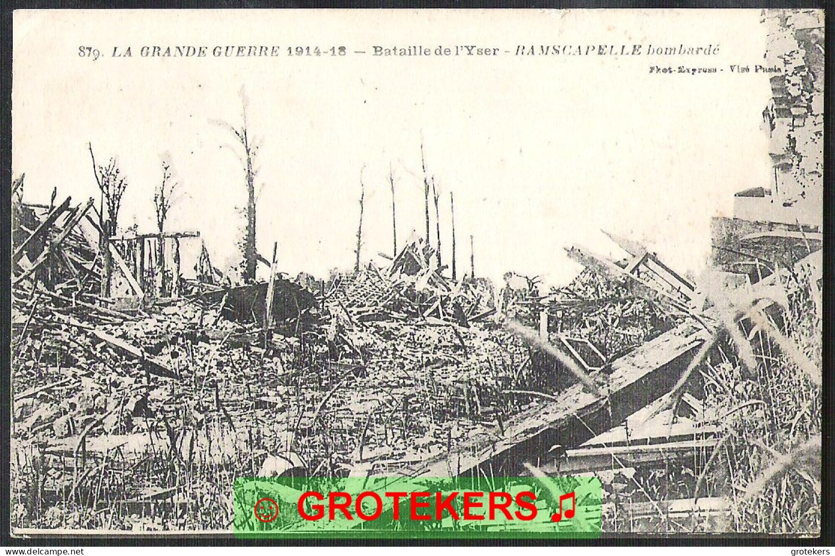 RAMSCAPELLE Bombardé La Grande Guerre 1914-1918 Bataille De L’Yser - Nieuwpoort