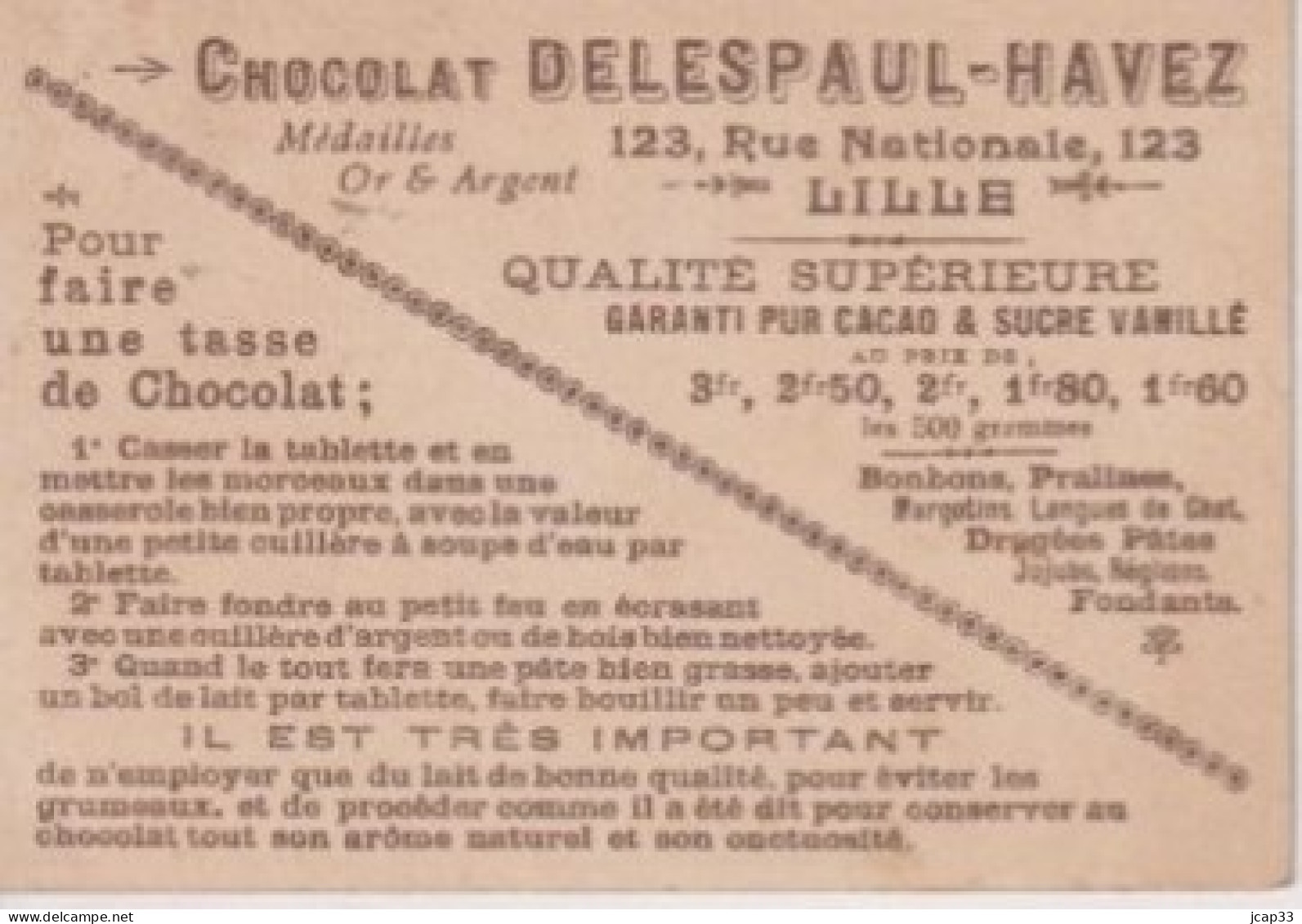 CHROMO CHOCOLAT DELESPAUL-HAVEZ à LILLE  -  DEPARTEMENT BOUCHES DU RHONE  - - Autres & Non Classés