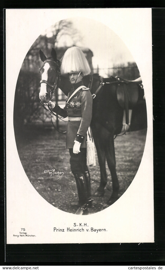 AK S. K. H. Prinz Heinrich Von Bayern Mit Seinem Pferd  - Case Reali