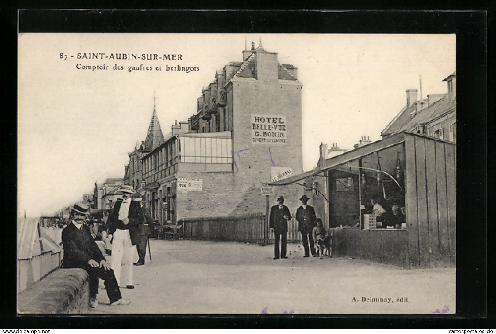 CPA St-Aubin-sur-Mer, Comptoir Des Gaufres Et Berlingots  - Saint Aubin