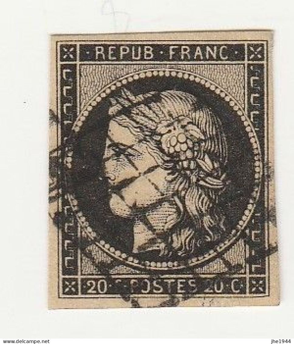 France N° 3 Ceres 20 C Noir - 1849-1850 Cérès