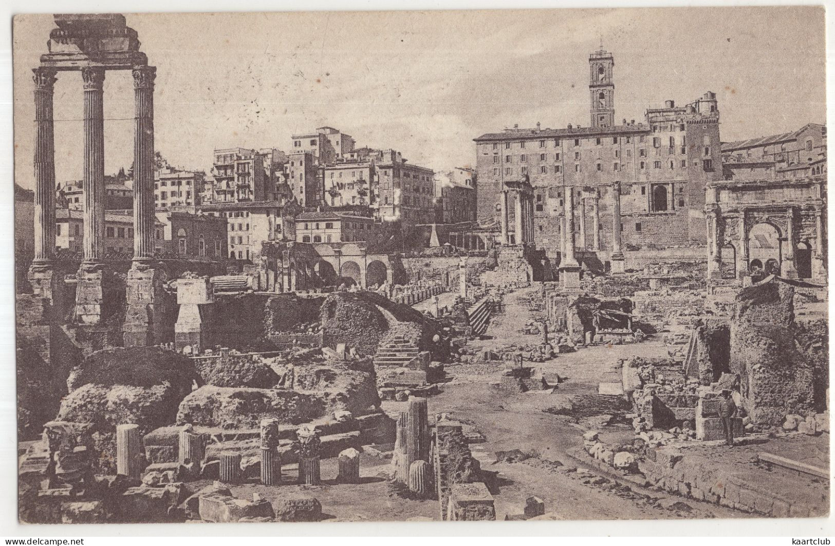 Roma - Foro Romano E Basilica Giulia - (Italia) - 1925 - Otros Monumentos Y Edificios