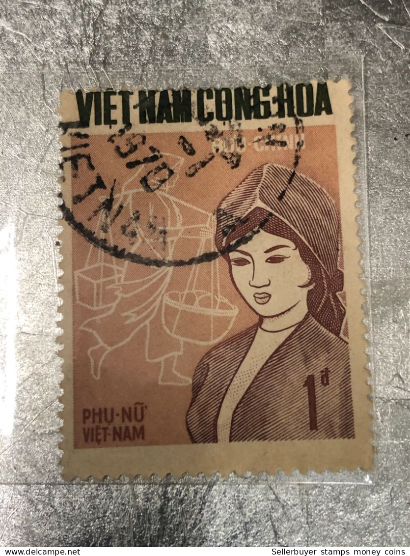 SOUTH VIETNAM Stamps(1969-LA FEMME-1d00) PRINT ERROR(ASKEW)1 STAMPS-vyre Rare - Vietnam