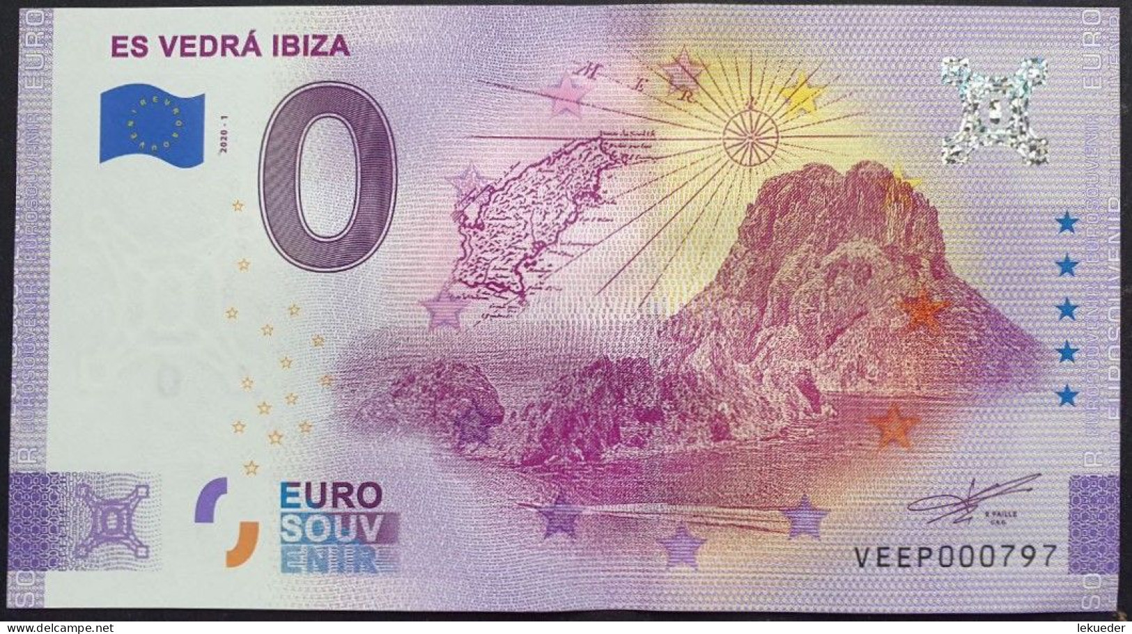 BILLETE 0 Euro Souvenir 0 € ESPAÑA: VEEP 2020-01 ES VEDRÁ IBIZA - Otros & Sin Clasificación