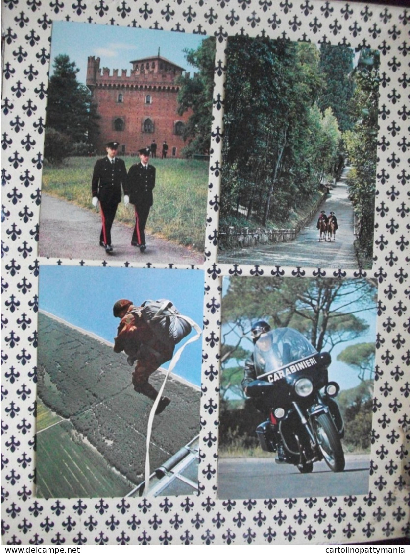 LOTTO DI 4 CARTOLINE CARTOLINA - POSTCARD - DA COLLEZIONE - CARABINIERI MOTOCICLISTA PARACADUTISTA RONDE - Police - Gendarmerie