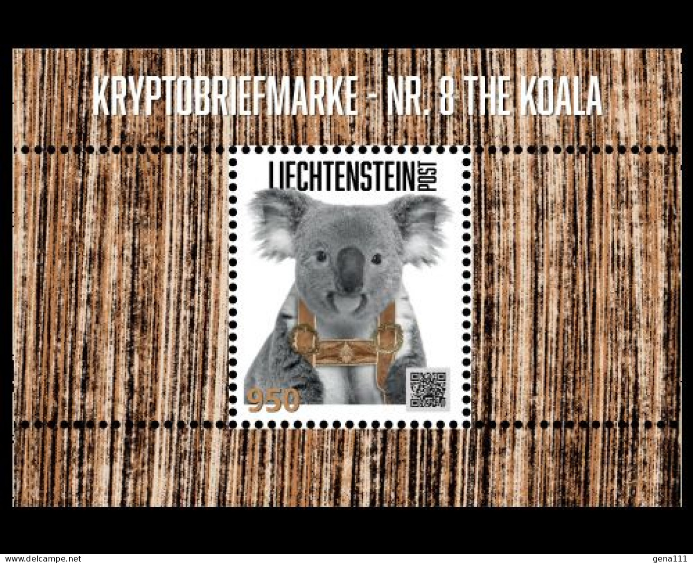 CRYPTO STAMP No. 8 The Koala. Sealed. Liechtenstein 2024 - Otros & Sin Clasificación